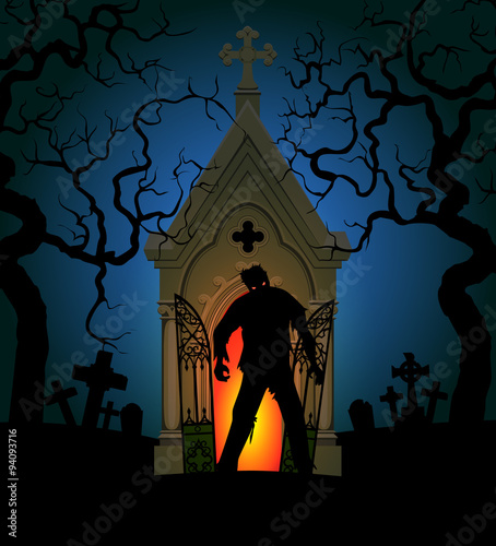 zombie and crypt