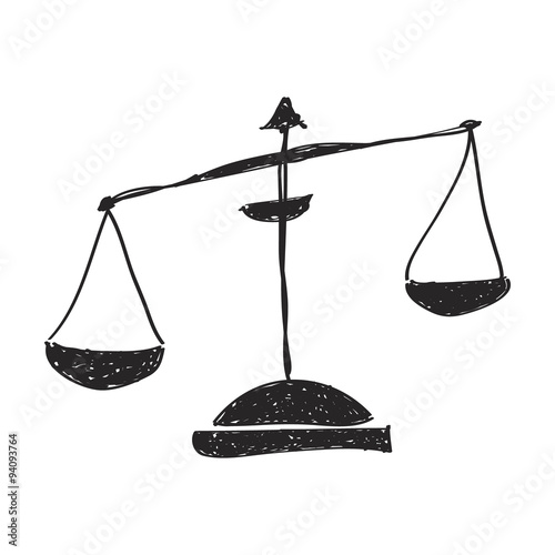 Simple doodle of a set of scales