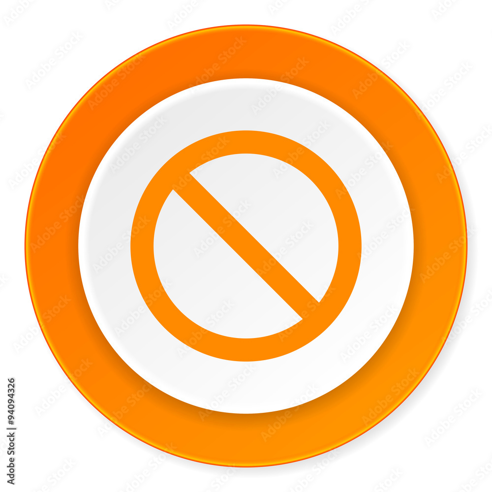 access denied orange circle 3d modern design flat icon on white background access denied orange circle 3d modern design flat icon on white background