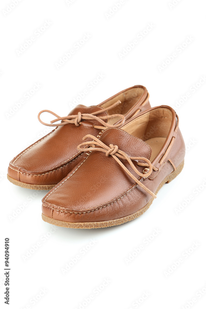 Fashion brown shoes isolated on a white Fashion brown shoes isolated on a white