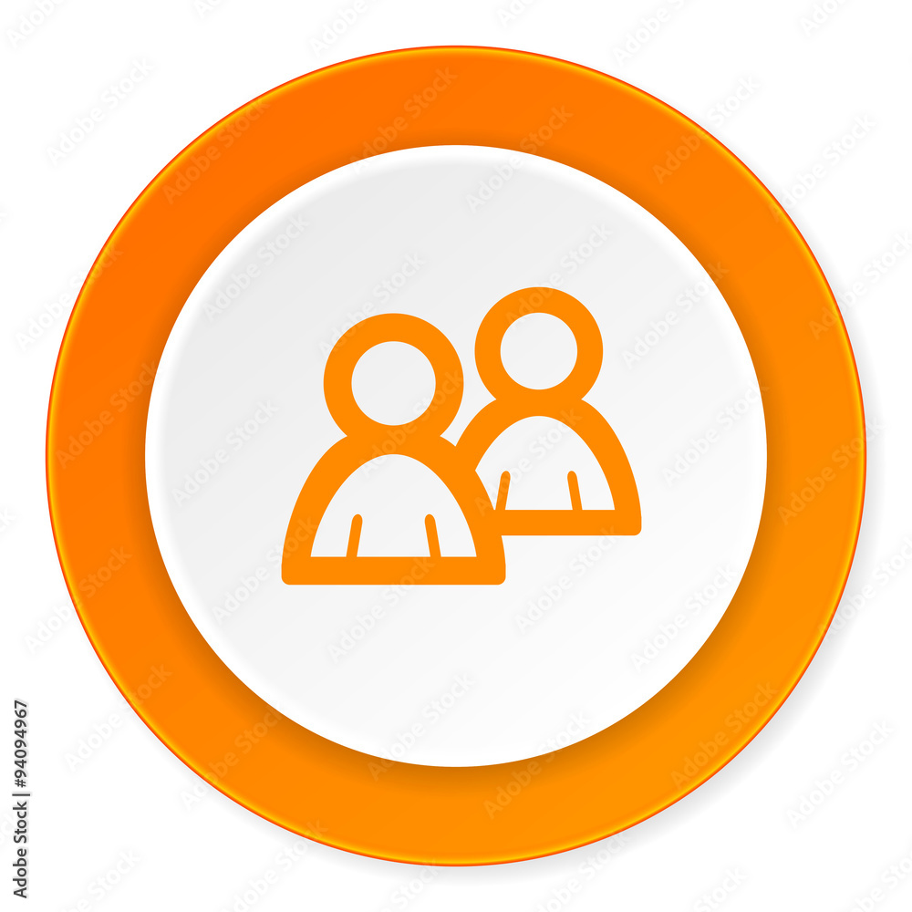 forum orange circle 3d modern design flat icon on white background forum orange circle 3d modern design flat icon on white background
