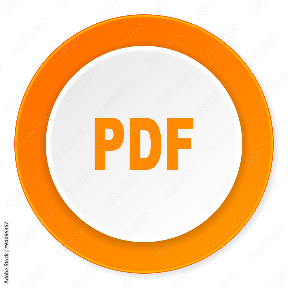 pdf orange circle 3d modern design flat icon on white background pdf orange circle 3d modern design flat icon on white background