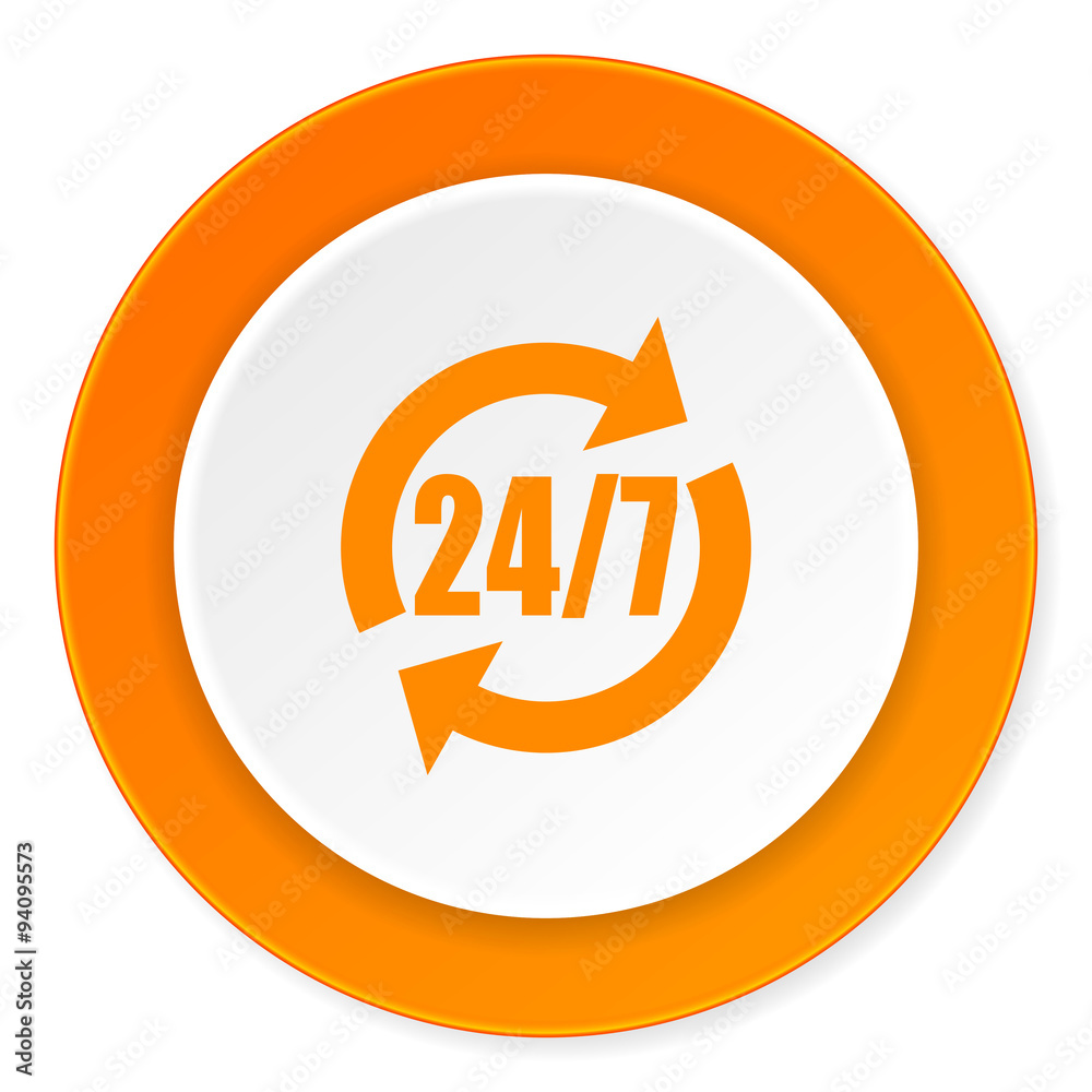 service orange circle 3d modern design flat icon on white background service orange circle 3d modern design flat icon on white background