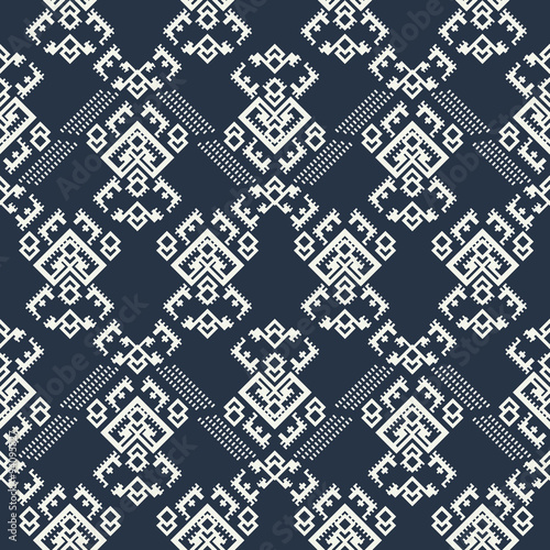Ethnic geometrical pattern, tribal seamless background