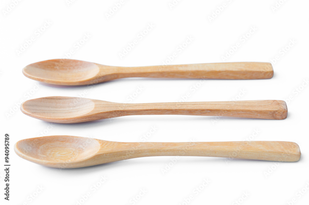 Wooden spoon on White background Wooden spoon on White background
