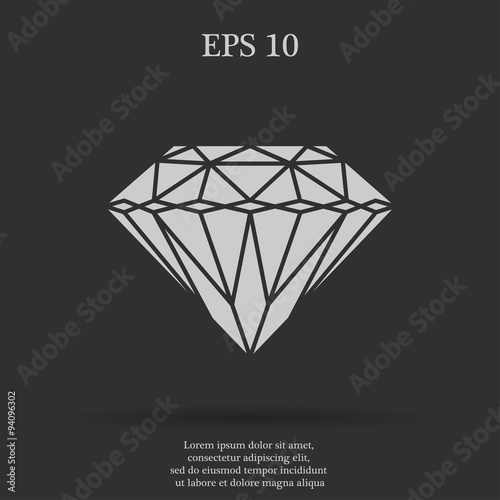 Diamond icon - Vector