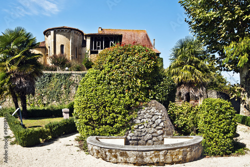 Pimbo collegiate seen from the garden photo