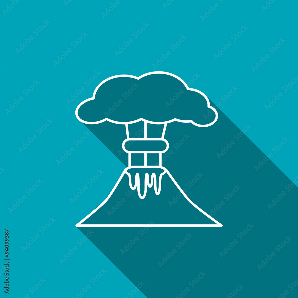 volcano mountain erupting icon volcano mountain erupting icon