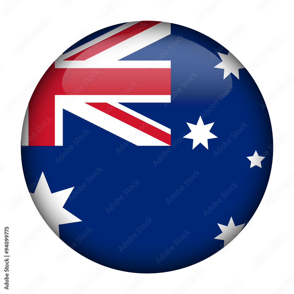Badge with Australian flag Badge with Australian flag