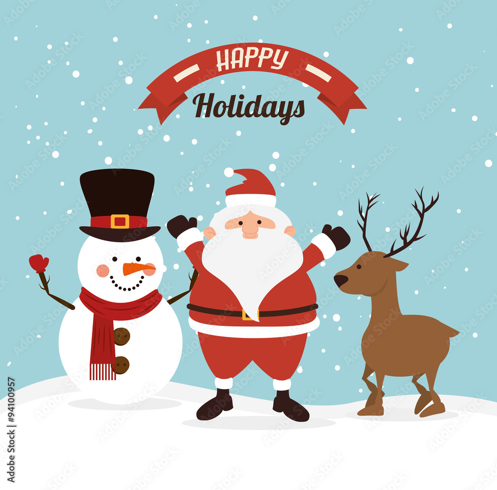 Merry christmas colorful card Merry christmas colorful card