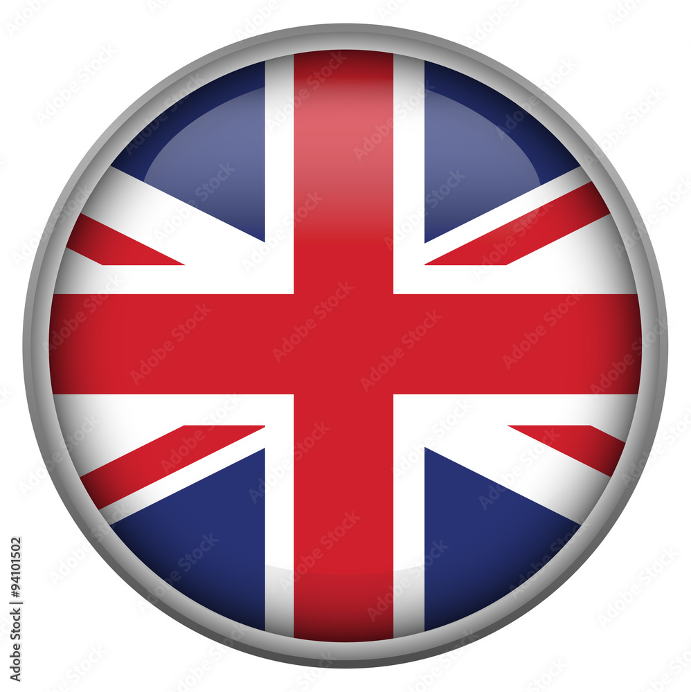 Obraz premium Badge with UK flag