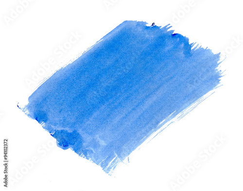 A fragment of the blue background painted with watercolors
