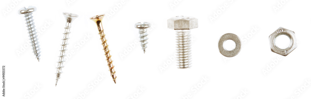 Screws nuts bolts. Loose parts Screws nuts bolts. Loose parts