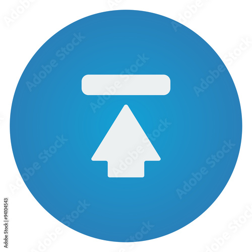 Free Download Flat white Upload icon on blue circle - GFXLoad