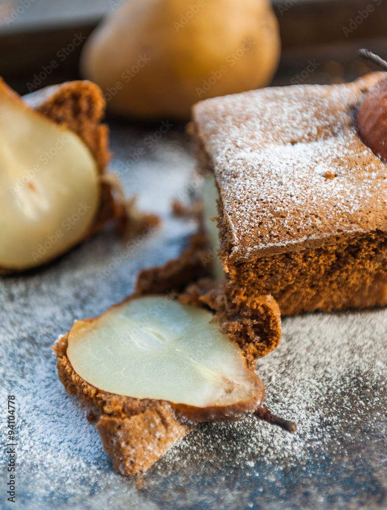 Fototapeta premium Cake with pears