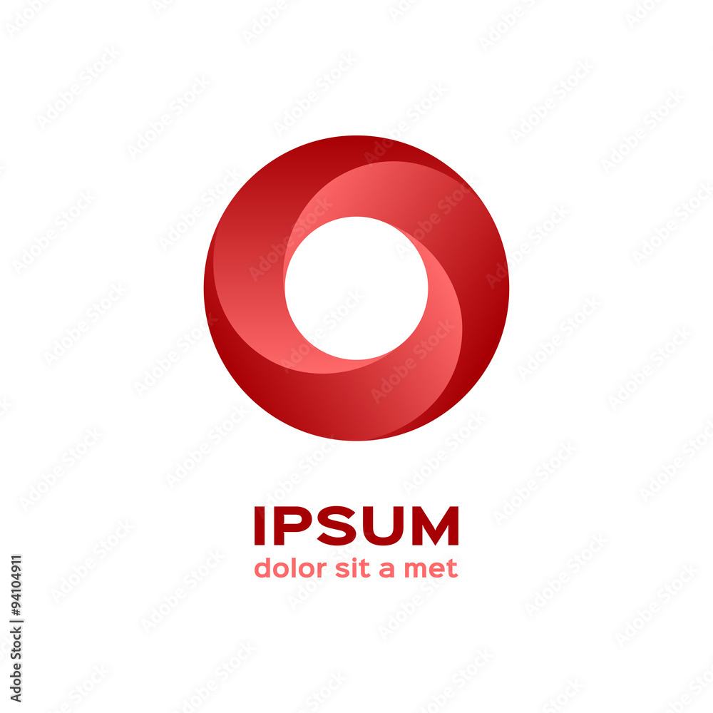 Business logo, red circle icon Business logo, red circle icon