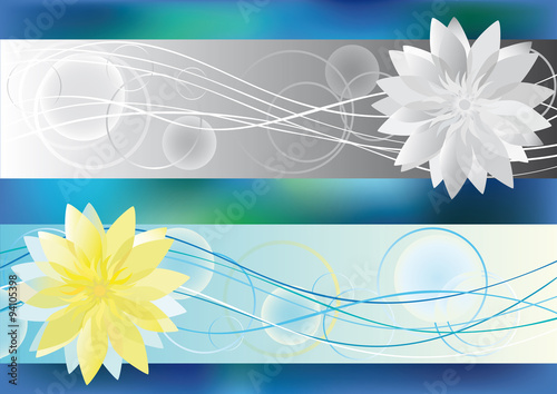 Fototapeta Naklejka Na Ścianę i Meble -  Background with lotus flower