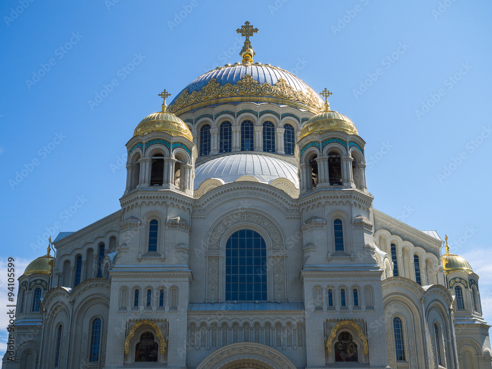 Naval cathedral of Saint Nicholas in Kronstadt is a large Russian Orthodox cathedral dedicated to all fallen seamen. Built between 1903 and 1913, was designed by famous architect Vasily Kosyakov