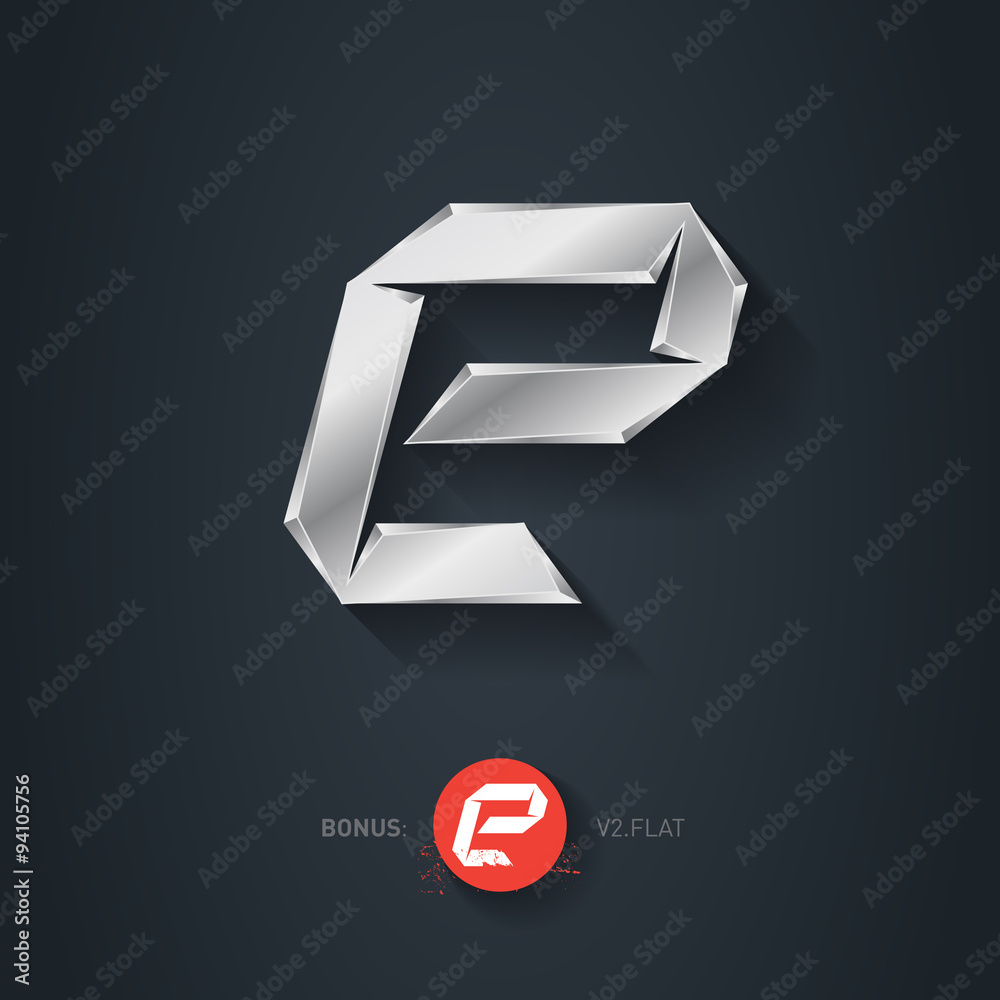 Letter E, Vector silver font. Elegant Template for company logo. Letter E, Vector silver font. Elegant Template for company logo.