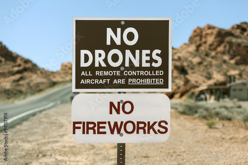No Drones Sign