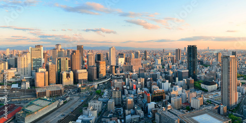 Osaka rooftop view