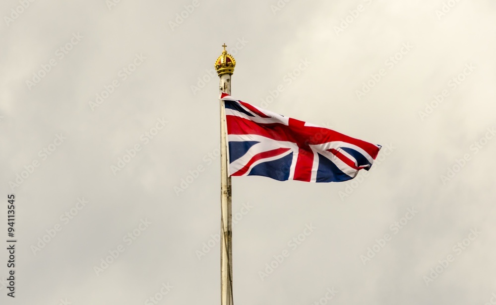 Time Lapse Tilt Shift of The Union Jack flying on a cloudy day Time Lapse Tilt Shift of The Union Jack flying on a cloudy day