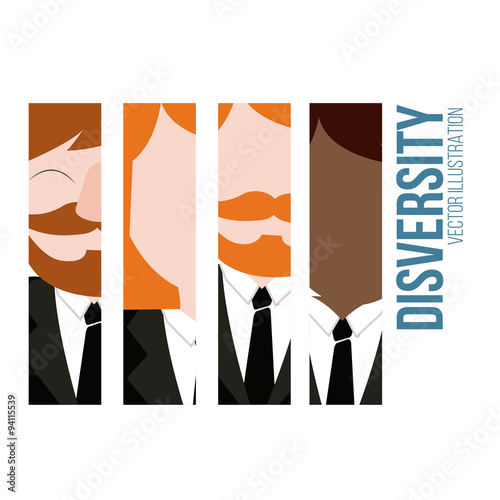 diversity illustration over white color background
