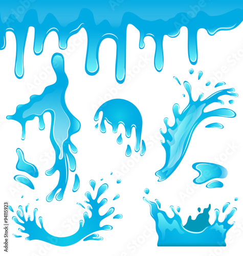 Blue Water Drops
