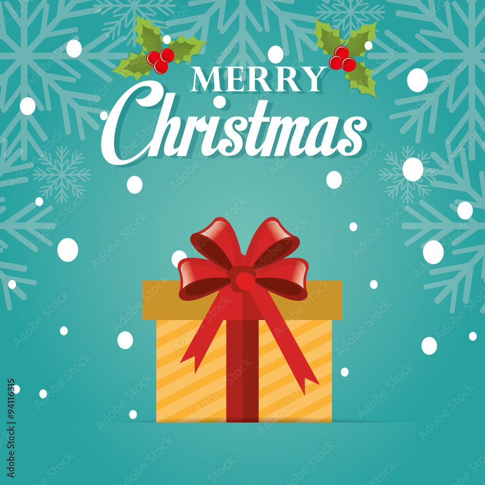 Merry christmas colorful card 