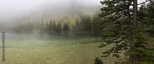 Εκτύπωση καμβά Fairy Lake, near Bozeman Montana, on foggy winter day