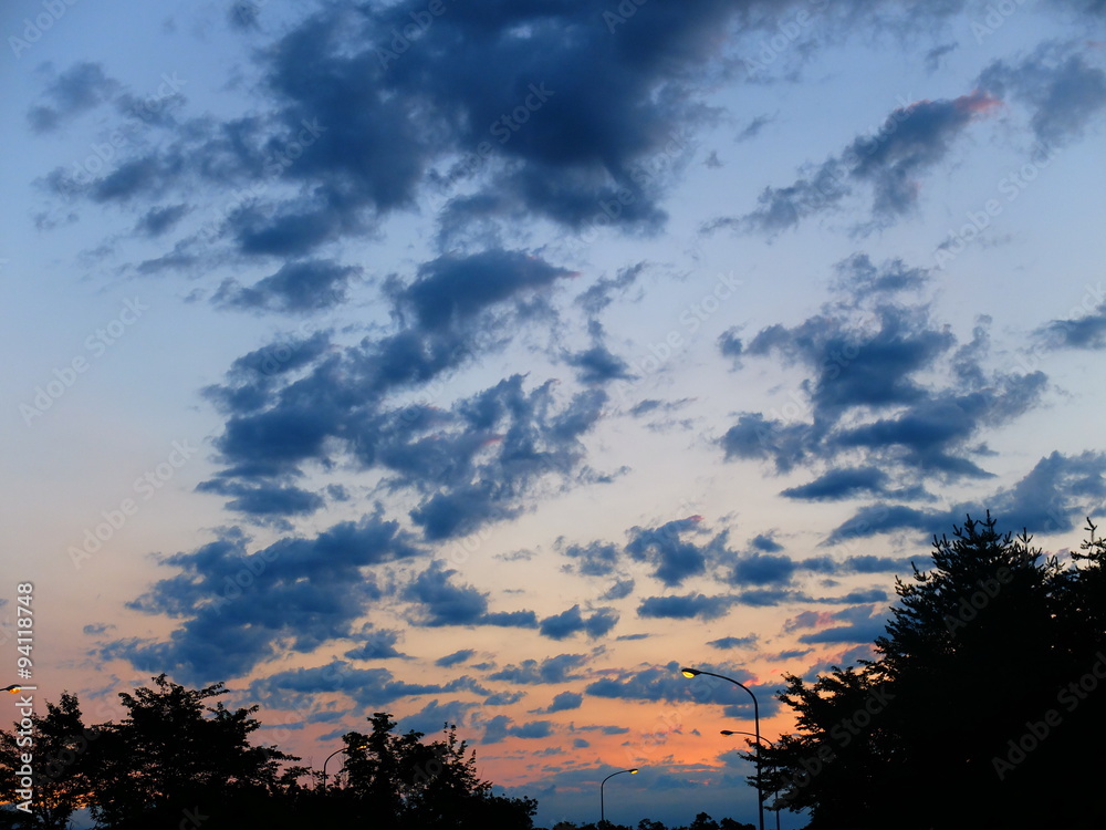 鮮やかな夕焼け空 鮮やかな夕焼け空