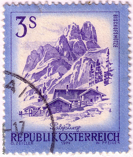 A stamp printed in Austria from the 