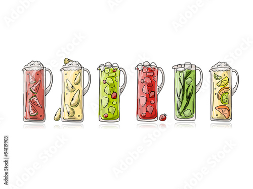 Cocktails collection, sketch for your design