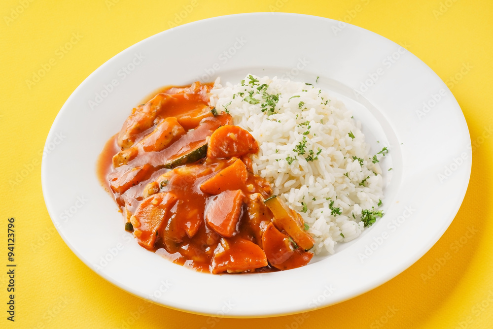 rice with meat and vegetables rice with meat and vegetables