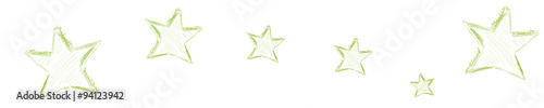 Sketch Stern Sterne Grün Green Banner