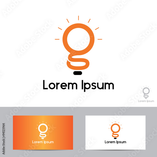 G bulb logo and business card