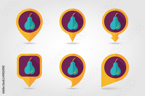 Free Download Pear mapping pins icons - GFXLoad