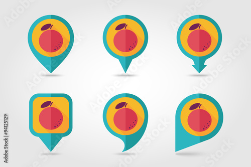 Orange mapping pins icons Free Download Orange mapping pins icons - GFXLoad