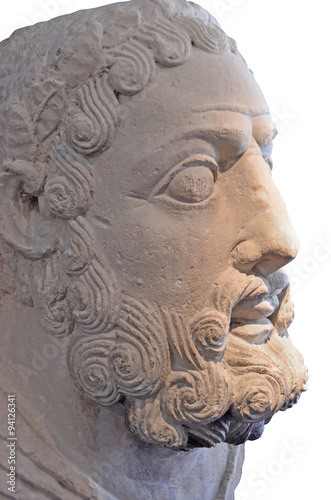 Ancient roman sculpture of the head of Hercules