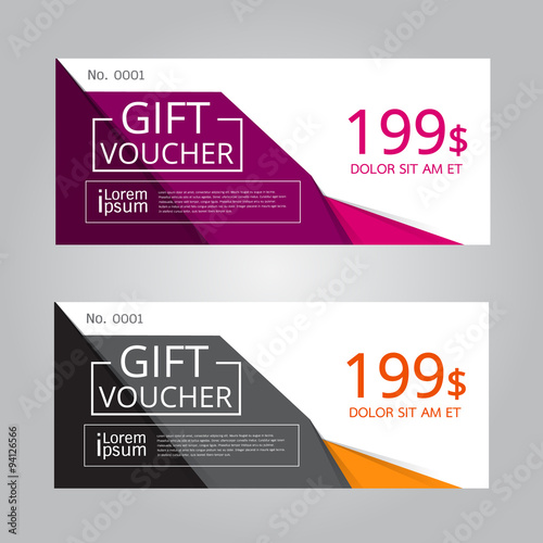 Vector design for Gift Voucher, Coupon