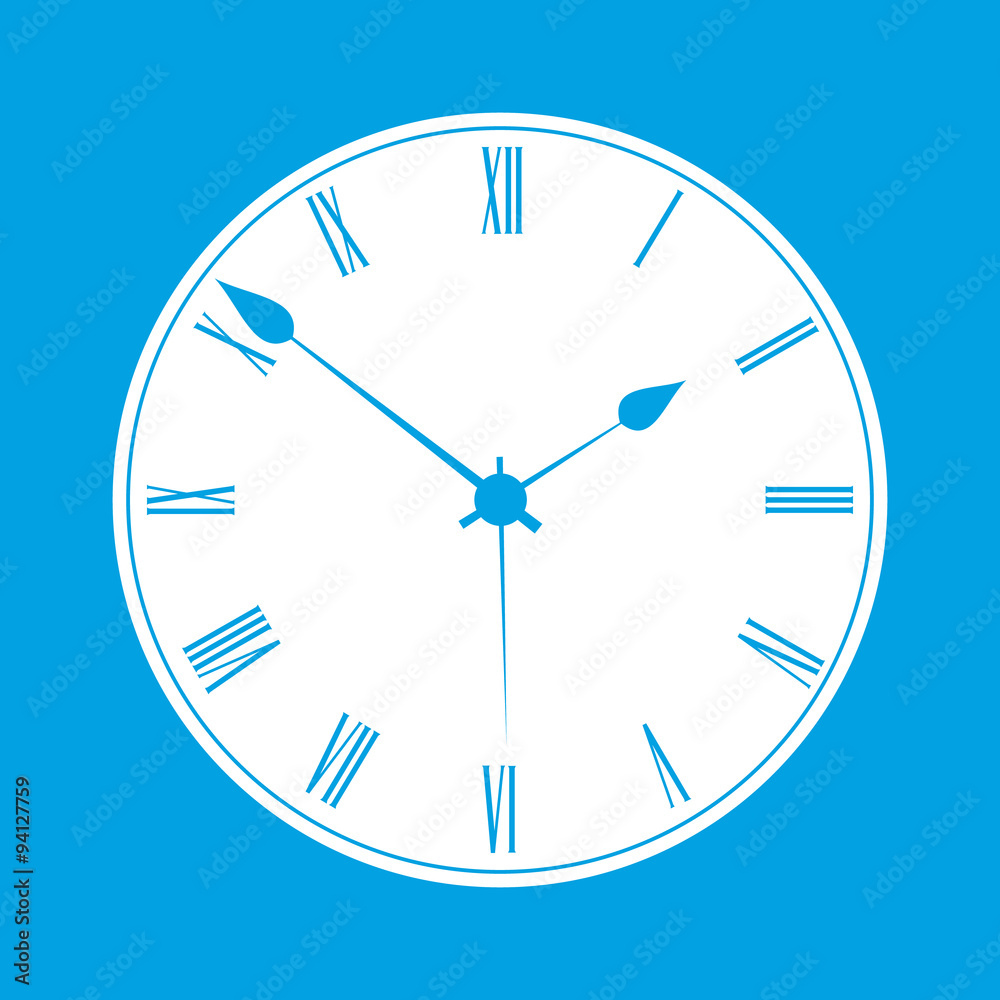 Clock white icon Clock white icon