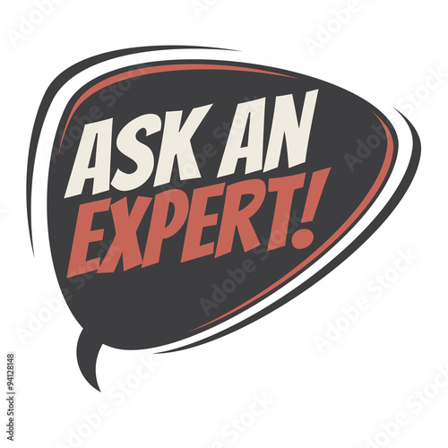 ask an expert retro speech bubble