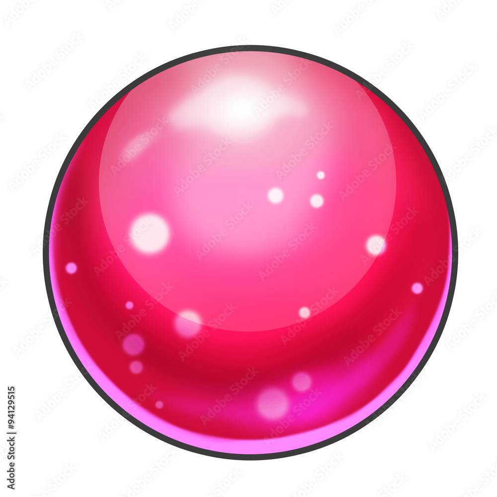 Obraz premium Illustration: Element Design: All Kinds of Marbles with Different Colors. Realistic Cartoon Life Style. Game Asset / UI Design.