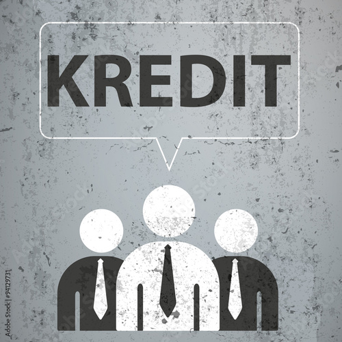 3 Businessmen Speech Bubble Concrete Kredit