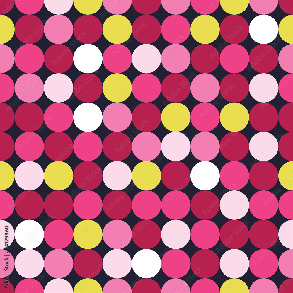 Seamless vector decorative background with circles, buttons and polka dots Seamless vector decorative background with circles, buttons and polka dots