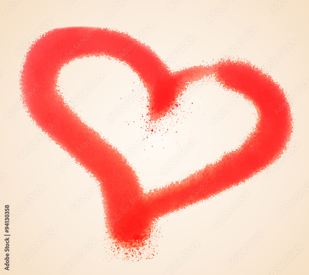 heart of spray paint Stock Illustration | Adobe Stock