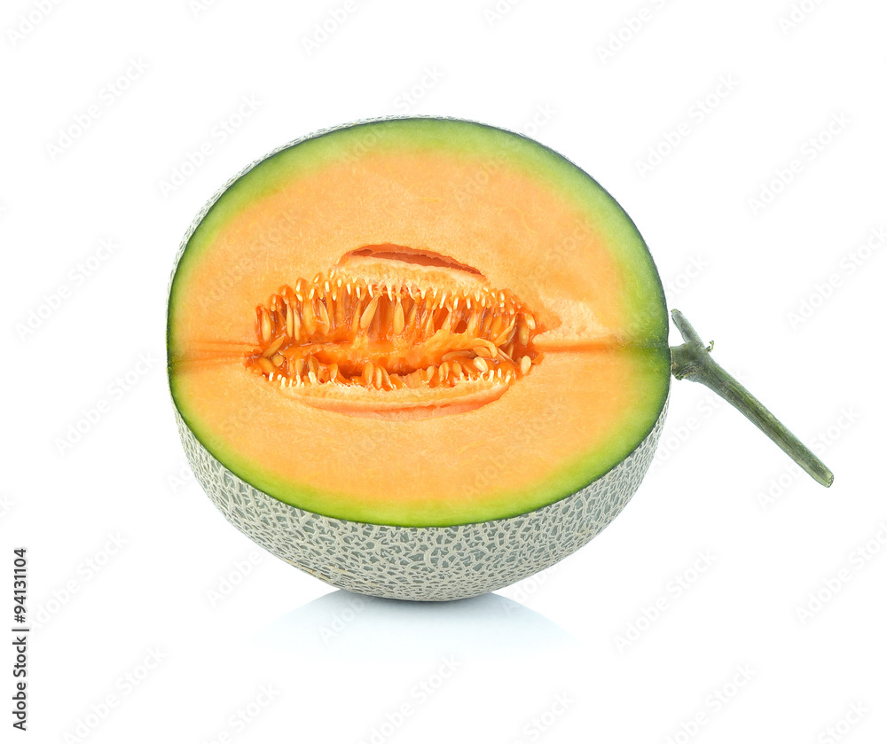cantaloupe melon isolated on white background