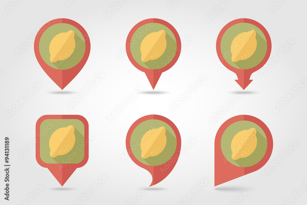 Lemon mapping pins icons
