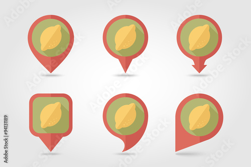 Lemon mapping pins icons Free Download Lemon mapping pins icons - GFXLoad