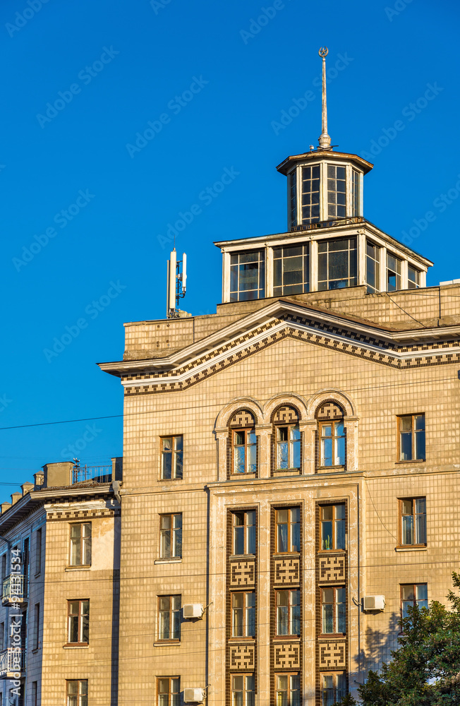Details of a soviet building in Chisinau - Moldova